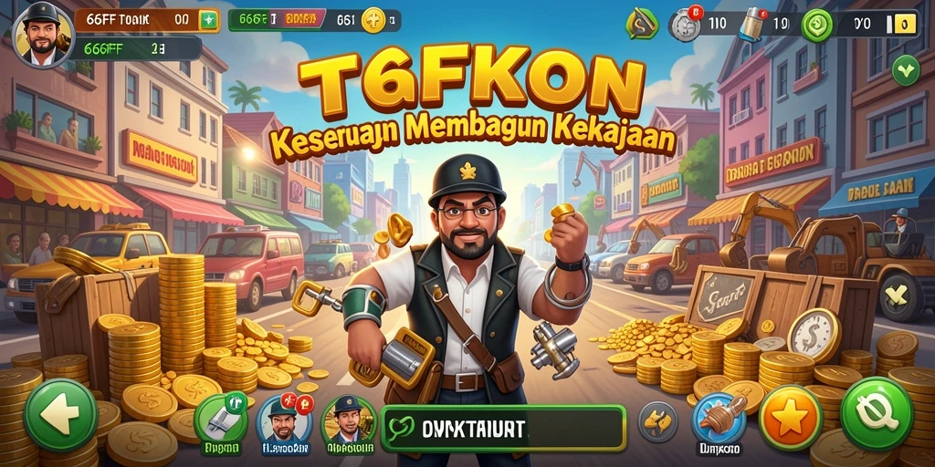 Screenshot gameplay 666FF menampilkan aksi membangun bisnis Tycoon.
