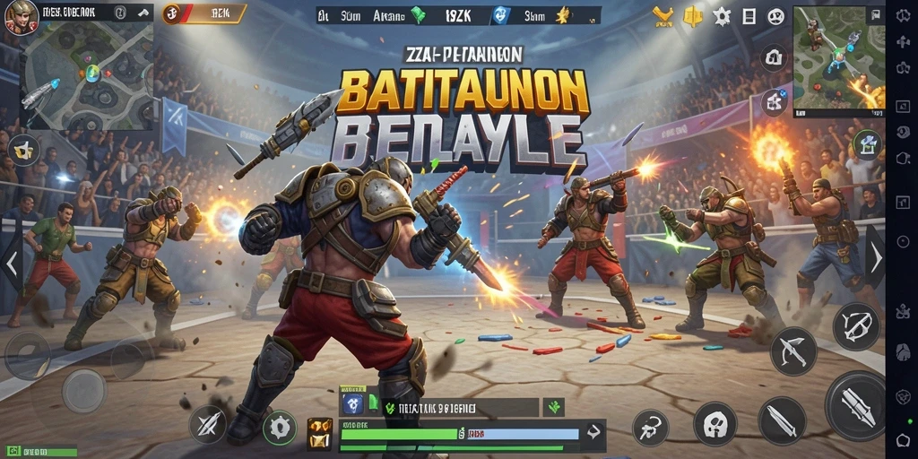 Gameplay seru dalam 8ZK, pertarungan epik di arena Battle Royale.