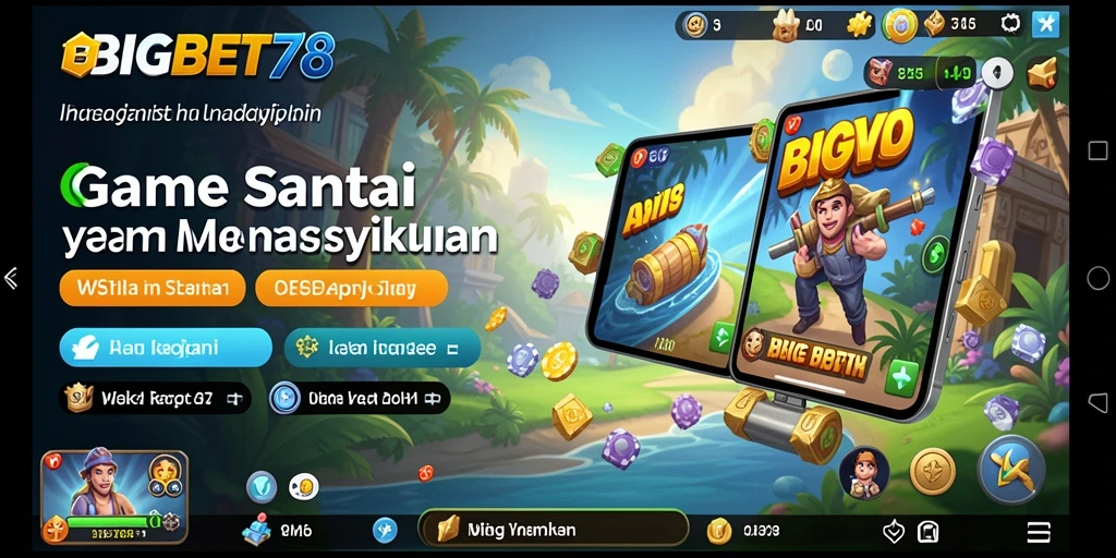 Tampilan gameplay yang penuh warna dan menarik di BIGBET78.
