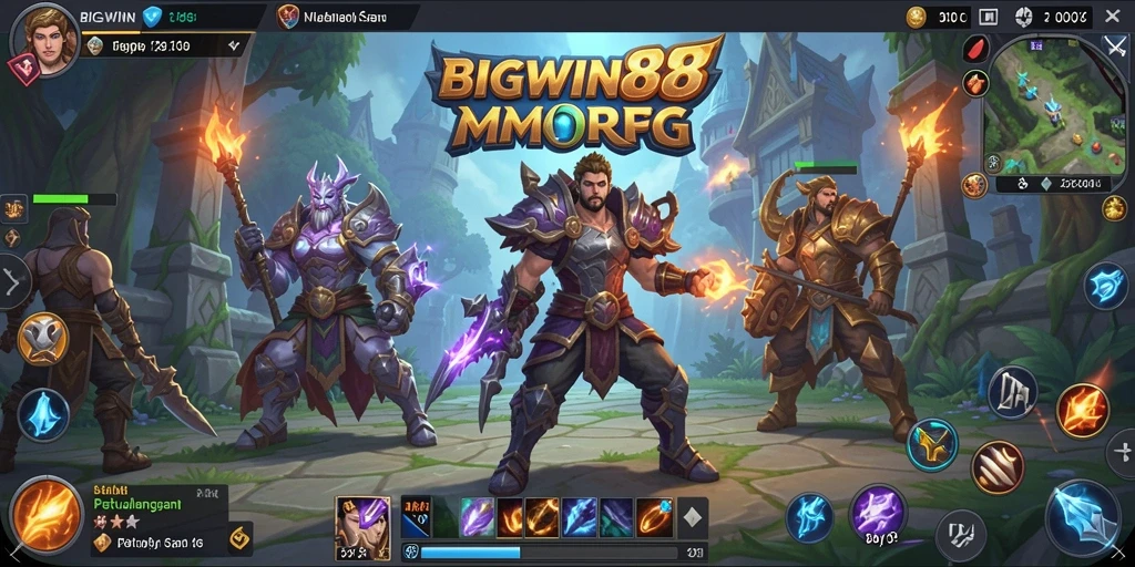 Tampilan gameplay seru di dunia MMORPG BIGWIN88.