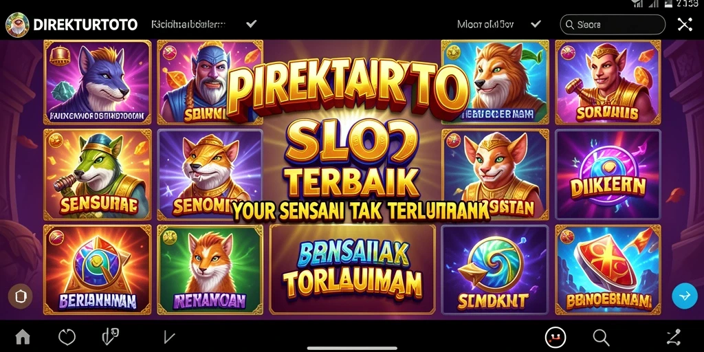 Tangkapan layar yang menunjukkan gameplay menegangkan dari DIREKTURTOTO.