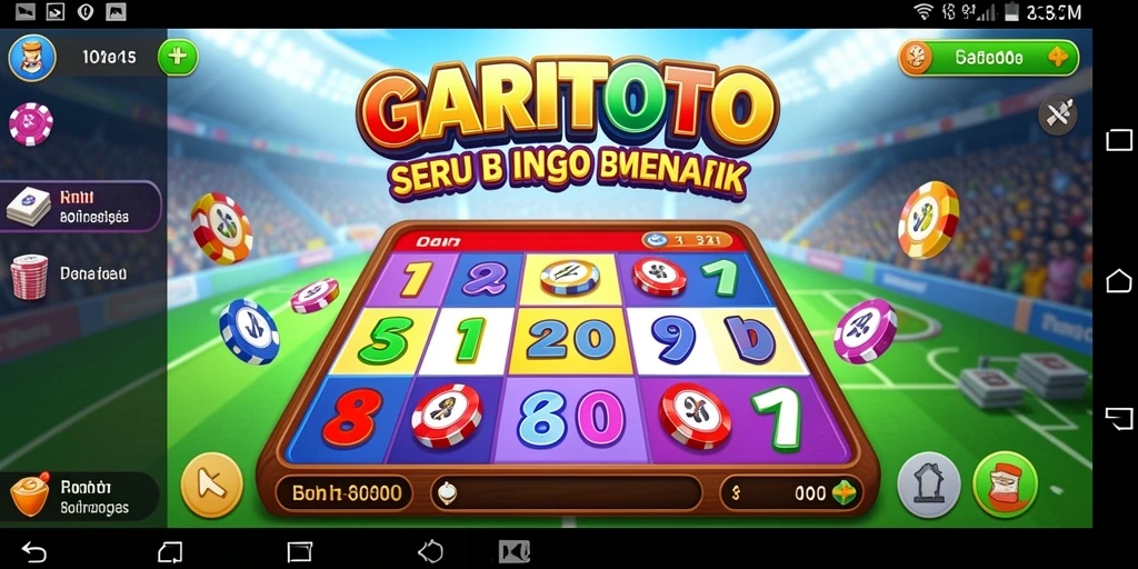 Screenshot gameplay GARITOTO menampilkan suasana seru permainan Bingo.