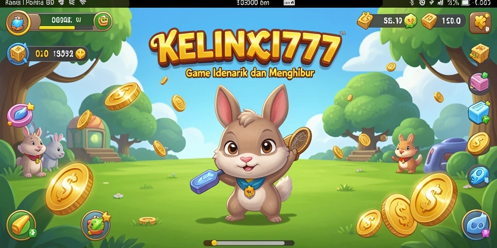 Tampilan gameplay KELINCI777 yang menarik dan penuh warna.