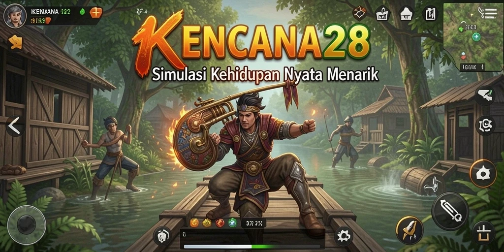 Tampilan gameplay KENCANA28 menampilkan simulasi kehidupan yang menarik.