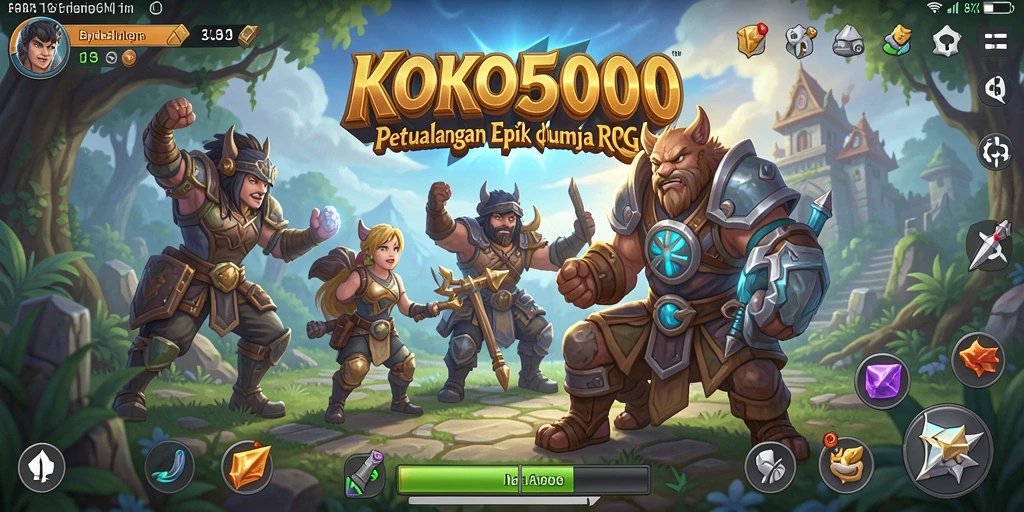 Tampilan gameplay KOKO5000 dengan petualangan RPG yang mendalam.