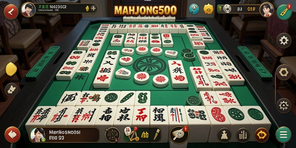 Tangkapan layar gameplay dari MAHJONG500 yang penuh strategi.