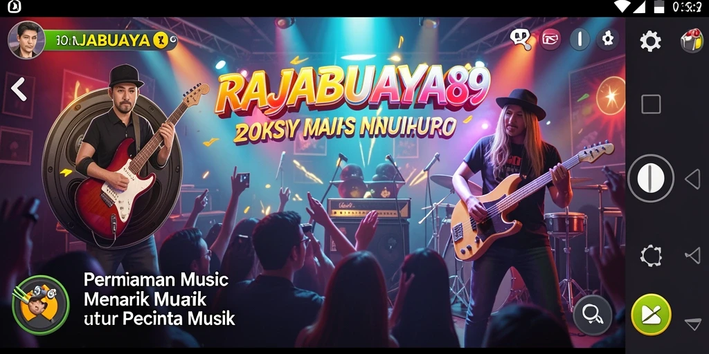 Tampilan menarik dari gameplay music RAJABUAYA89 yang seru.