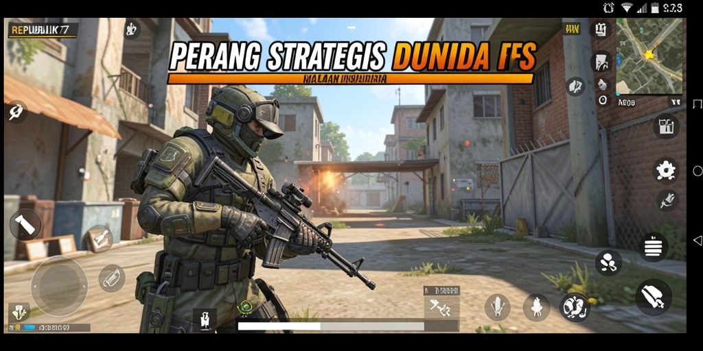 Tampilan epic gameplay REPUBLIK77 dengan aksi FPS yang seru.