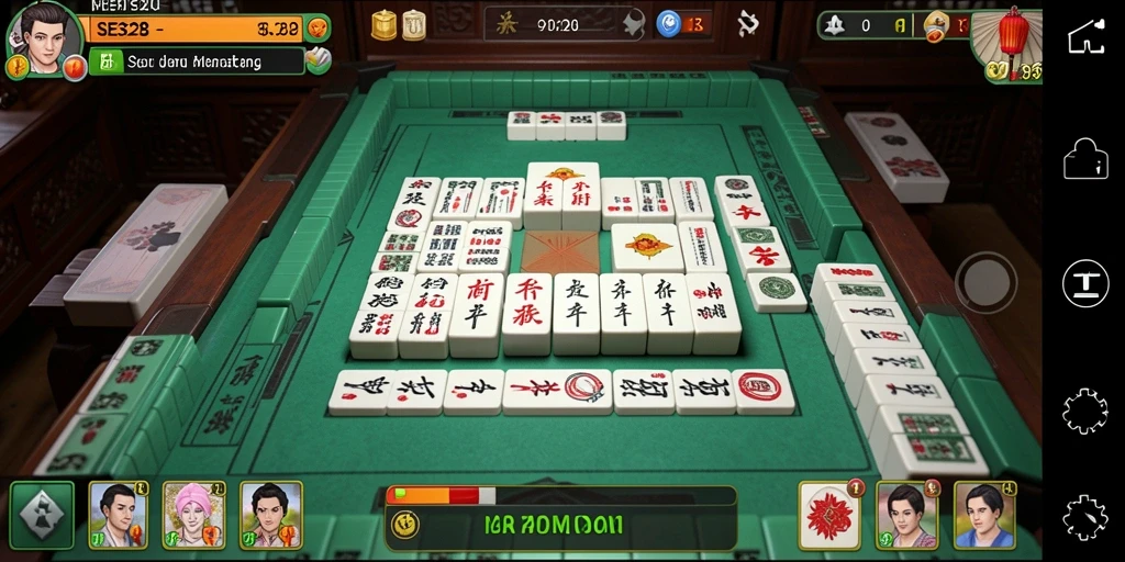Tampilan gameplay SE328 dengan suasana Mahjong yang menawan.