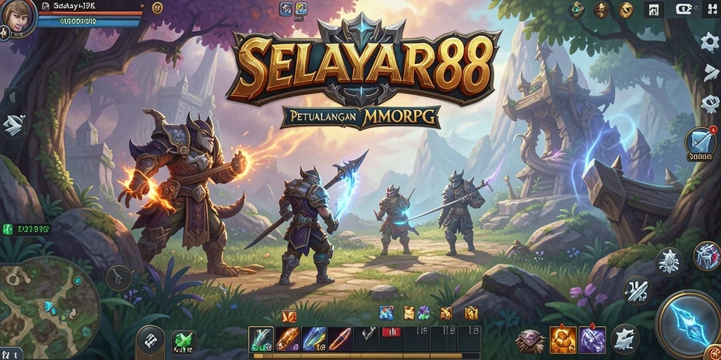 Screenshot dari gameplay <strong>SELAYAR88</strong> yang menampilkan pertarungan seru di dunia MMORPG.