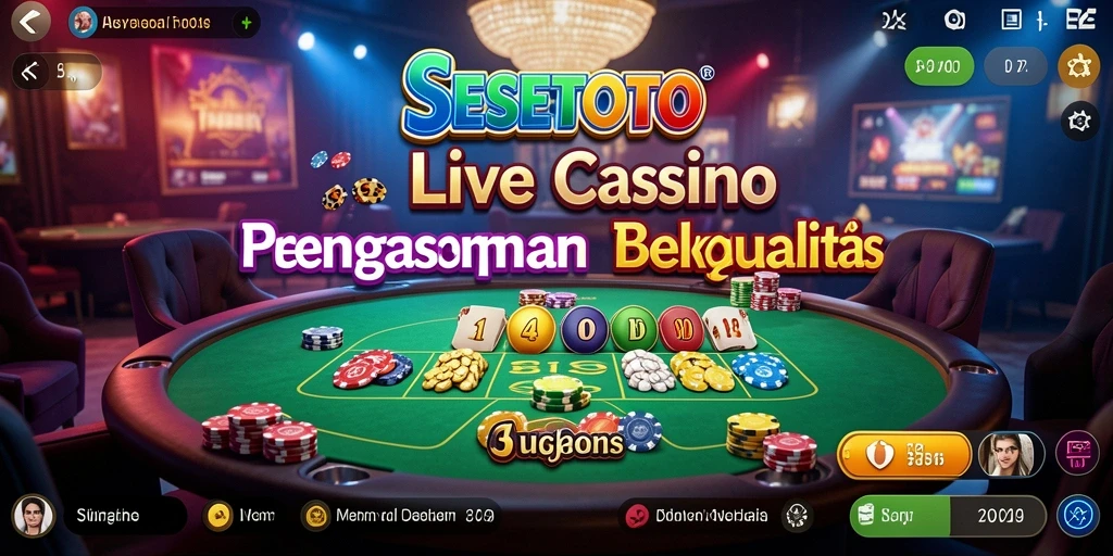 Tampilan gameplay Live Casino SESETOTO yang memukau dan interaktif.