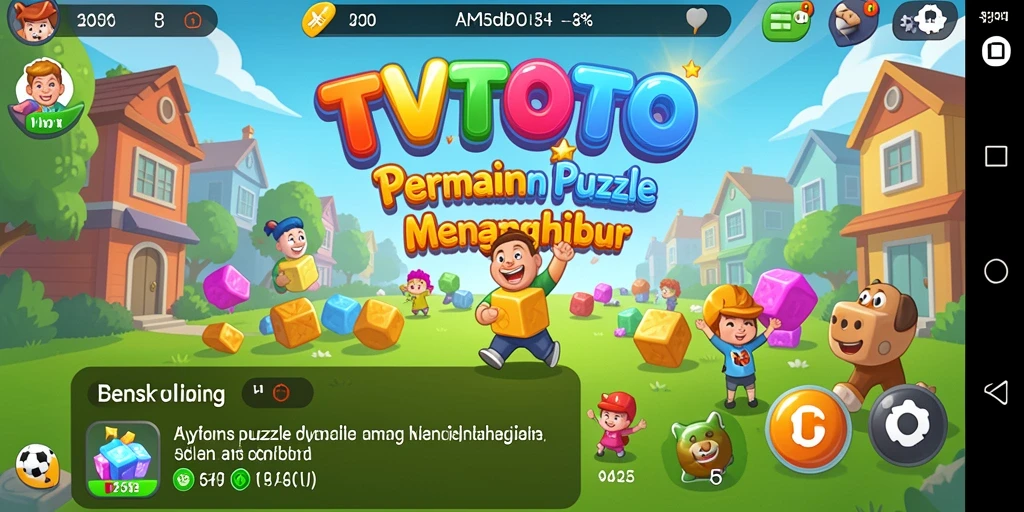 Screenshot TVTOTO menampilkan gameplay Puzzle yang seru.